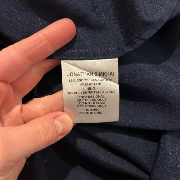 Jonathan Simkhai Navy and Black Long Sleeve Dress / Size 4 / - Picture 12 of 13